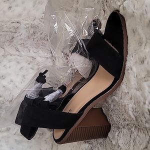 JustFab lace-up chunky heel sandals